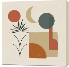 obraz-100x100cm-slonce-ksiezyc-i-zycie