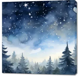 obraz-100x100cm-tajemniczy-las-o-zmierzchu