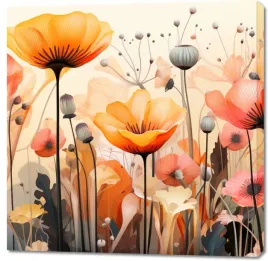 obraz-100x100cm-taneczne-maki