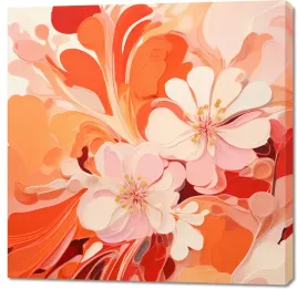 obraz-100x100cm-taniec-kwiatow