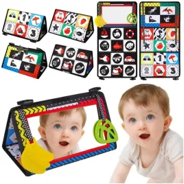 ksiazeczka-kontrastowa-zabawka-sensoryczna-z-lusterkiem-dla-niemowlat-wzory