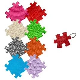 mata-ortopedyczna-zestaw-8-puzzli-orto-sensoryka-brelok-do-kluczy