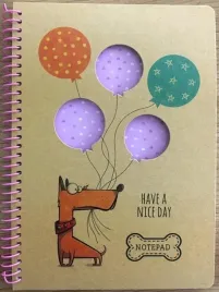 kolonotatnik-a5-80k-kratka-kraft-pies-z-balonami