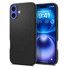 etui-spigen-liquid-air-dla-iphone-16-smukle-odporne-na-wstrzasy-czarne