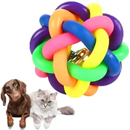 zabawka-gumowa-pilka-gryzak-dzwoneczek-dla-psa-kota-pleciona-m-6-cm