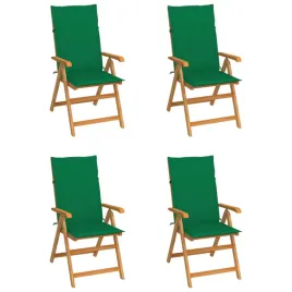 krzesla-ogrodowe-4-szt-zielone-poduszki-drewno-tekowe