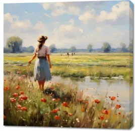 obraz-100x100cm-wiejski-spokoj