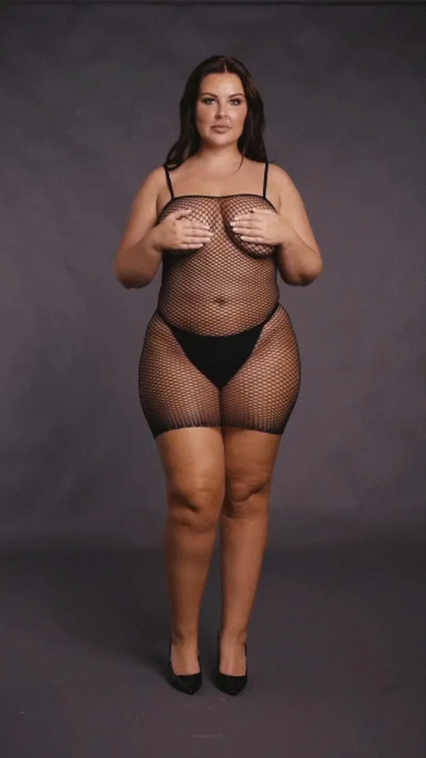 short-dress-with-fishnet-structure-and-spaghetti-straps