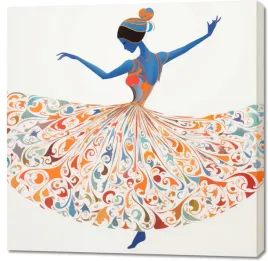 obraz-100x100cm-wirujaca-balerina
