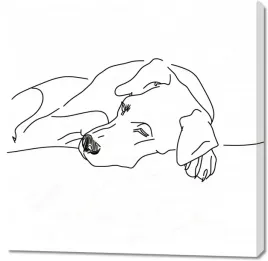 obraz-100x100cm-wypoczynek-psiaka