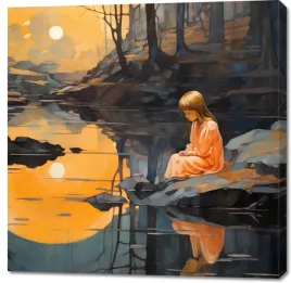 obraz-100x100cm-zachwyt-nad-zmierzchem
