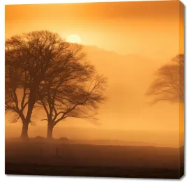obraz-100x100cm-zmierzch-nad-polanami