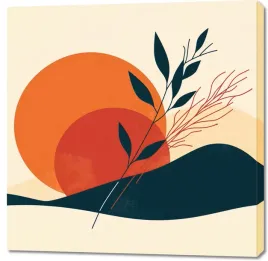 obraz-100x100cm-zmierzch-w-ciszy