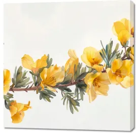obraz-100x100cm-zolte-kwiaty