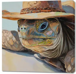 obraz-100x100cm-zolwi-kapelusznik