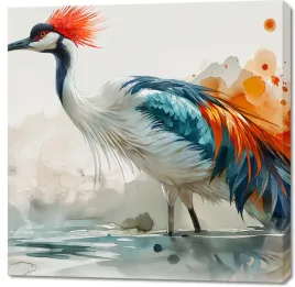 obraz-100x100cm-zuraw-w-akwareli