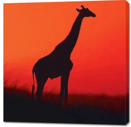 obraz-100x100cm-zyrafa-w-czerni