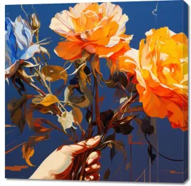 obraz-100x100cm-zywy-uscisk