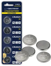 esperanza-baterie-litowe-guzikowe-cr2025-dl2025-mocne-zestaw-5-szt