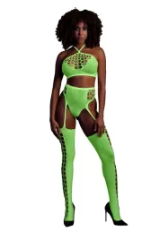 two-piece-with-crop-top-and-stockings-green-xs-xl