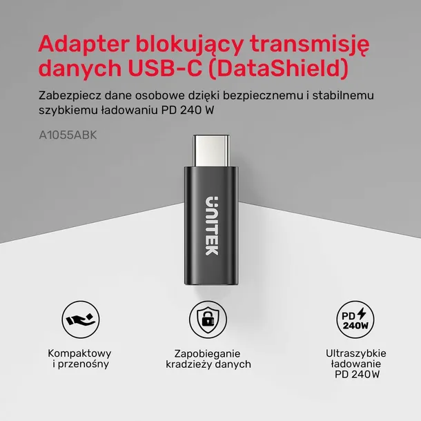 unitek-adapter-blokujacy-dane-usb-c-marka-unitek-stan-nowy