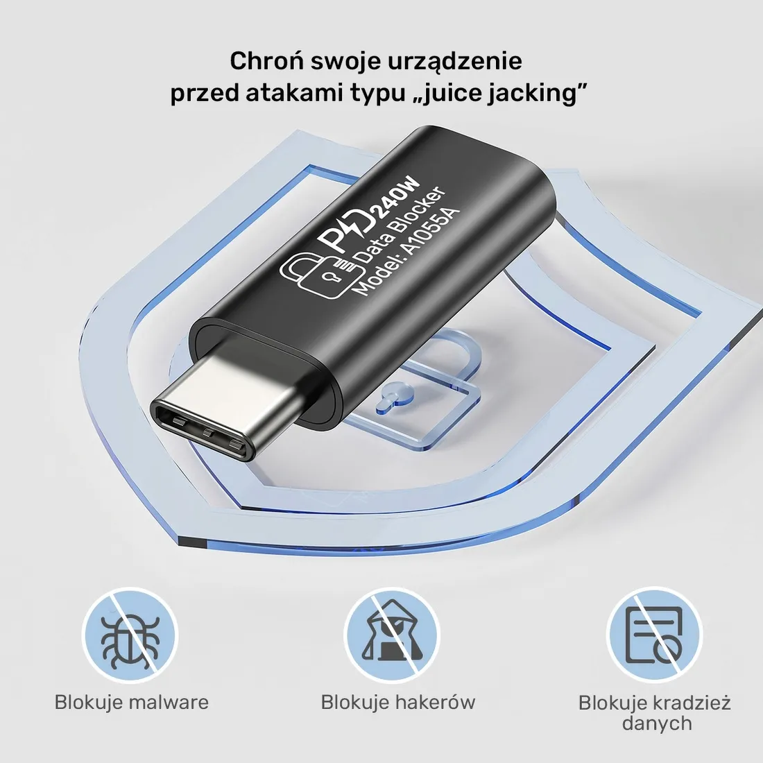 unitek-adapter-blokujacy-dane-usb-c-stan-nowy