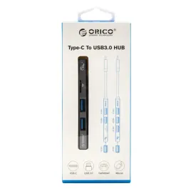 orico-hub-usb-c-3x-port-usb-a-3-0-czytnik-microsd-aluminium-srebrny