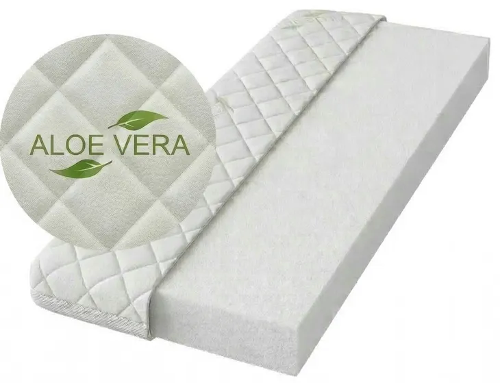 Materac 140x70 Piankowy Średnio Twardy ALOE VERA Antyalergiczny Premium