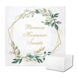 serwetki-papierowe-komunijne-z-motywem-lisc-w-ramie-33x33cm-20-szt