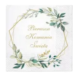 serwetki-papierowe-komunijne-z-motywem-lisc-w-ramie-33x33cm-20-szt-stan-nowy