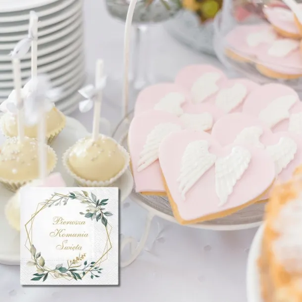 serwetki-papierowe-komunijne-z-motywem-lisc-w-ramie-33x33cm-20-szt-stan-opakowania-oryginalne