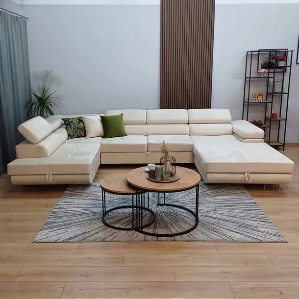 PROMOCJA Narożnik RODOS U do salonu funkcja spania SZYBKA dostawa Promocja