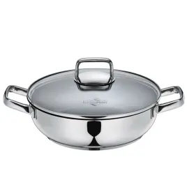 stalowa-patelnia-do-serwowania-ze-szklana-pokrywka-kuchenprofi-sred-28-cm