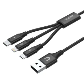 unitek-czarny-kabel-przewod-ladujacy-usb-3-w-1-12w-usbc-micro-lightning