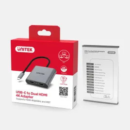 unitek-adapter-usb-c-na-2x-hdmi-4k-60hz-mst-hdcp2-2
