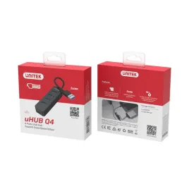 unitek-czarny-hub-usb-a-na-4-porty-usb-3-1-aktywny-10w-15-cm-kabel