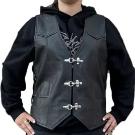 damska-kamizelka-motocyklowa-skorzana-z-klamrami-