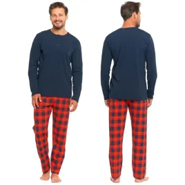 pizama-meska-bawelna-dlugi-rekaw-rozpinana-spodnie-w-krate-swieta-2xl-moraj