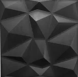 panele-scienne-czarne-kasetony-3d-diament-1m2-stan-nowy