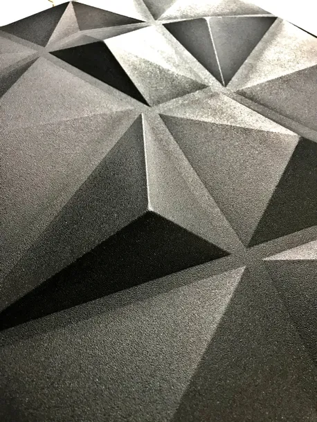 panele-scienne-czarne-kasetony-3d-diament-1m2-stan-nowy-struktura-efekt-3d
