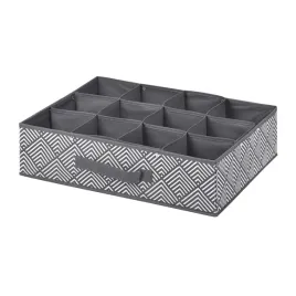 organizer-z-12-przegrodkami-jamajka-biel-grafit-wloknina-45x36x12cm