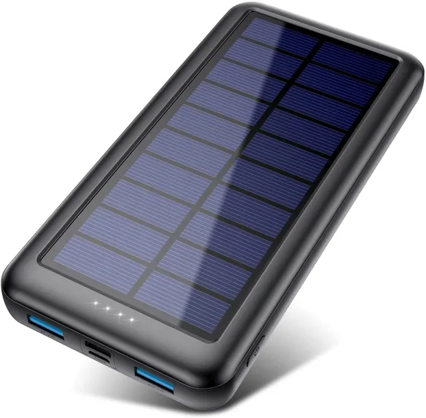 POWERBANK SOLARNY 26800mAh PODWÓJNE SZYBKIE ŁADOWANIE DIODY LITOWO-POLIMER