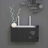 uchwyt-scienny-polka-na-router-wifi-switch-czarna-stan-nowy