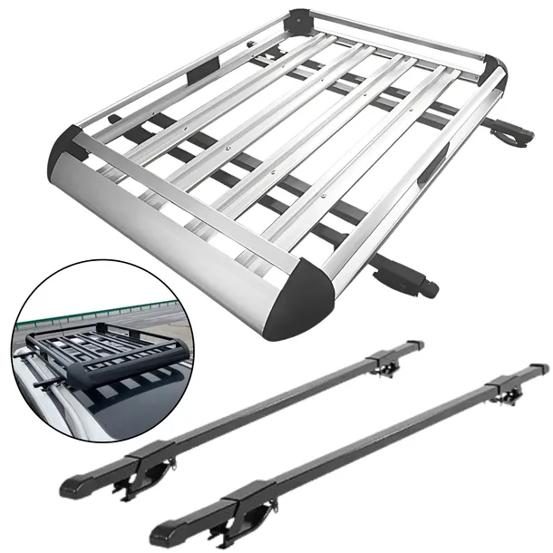 UNIWERSALNY BAGAŻNIK KOSZ DACHOWY 160x110 OFFROAD ALUMINIOWY POJEMNY +BELKI