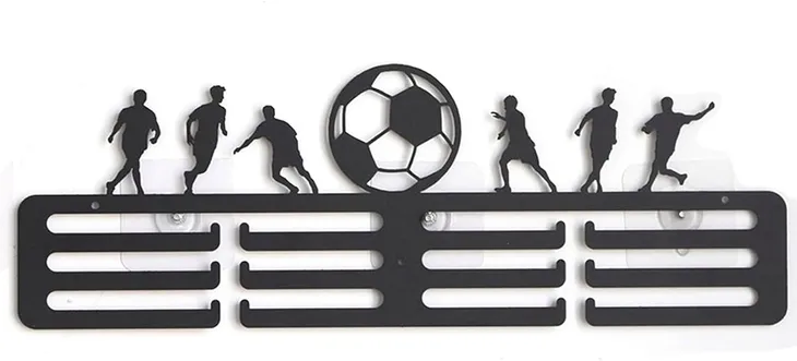 Wieszak na medale z półką PIŁKA NOŻNA FOOTBALL PIŁKARZE