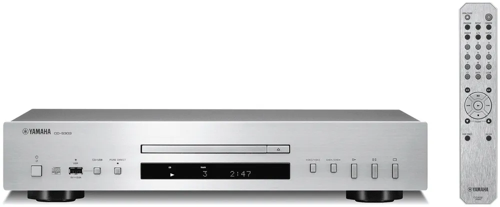 yamaha-cd-s303-srebrny-odtwarzacz-cd-pure-direct-stan-nowy