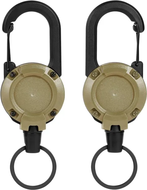 2x Linka zwijana retraktor brelok mocna smycz zwijana wytrzymała HEAVY DUTY