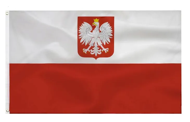 Flaga Polski Narodowa MOCNA 150x90 cm Polska na maszt dwa oczka 90x150