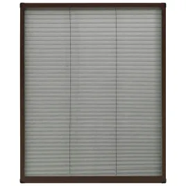 plisowana-moskitiera-na-okno-60-x-80-cm-brazowa-rama-czarna-siatka