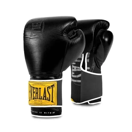 EVERLAST SKÓRZANE RĘKAWICE BOKSERSKIE 1910 BLACK - 14 oz.
